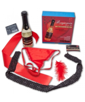 BENJAMÍN DORE FOR SEDUCTION Vin pétillant de luxe avec des accessoires érotiques