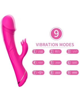 DILDO VIBRADOR RABBIT SILICONA Vibromasseur ergonomique avec plusieurs modes de vibration