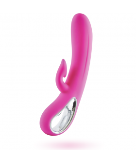 DUSTIN Vibromasseur double avec aspiration et vibration intense