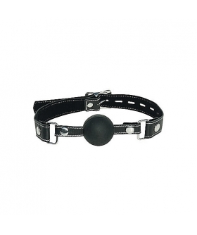 EDGE Mordacchia BDSM: sfera in silicone rimovibile, stile in pelle elegante