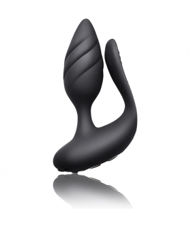 COCKTAIL REMOTO CONICO  Plug vibrador dual con control remoto, para placer en pareja