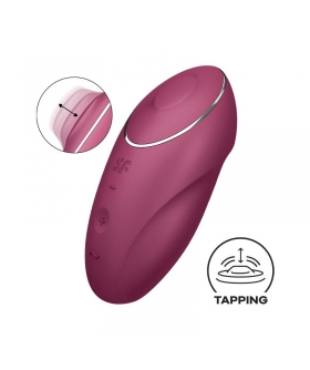 SATISFYER TAP & Vibratore con vibrazione e battito, stile ergonomico.