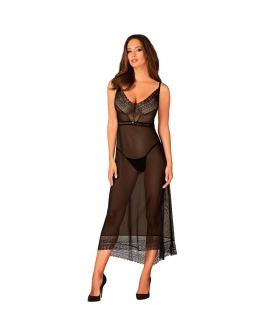 CHEMISE ESTIQUA Chemise sedutora, semi-transparente, alças ajustáveis