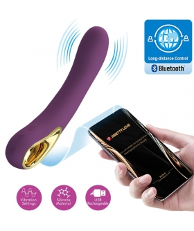 ETHAN VIBRADOR RECARGABLE LILA Vibrador Pretty Love, 12 modos, app controlable