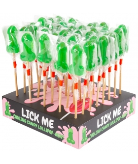 PIRULETA MENTA CAJA Piruleta pene menta con efecto frío, ideal para fiestas