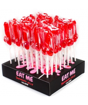 PIRULETAS PENES CAJA Piruleta de fresa forma de pene: humor y sabor para fiestas