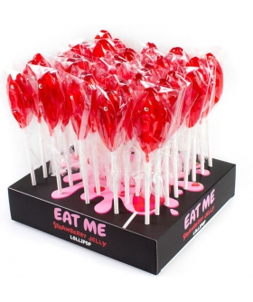 PIRULETAS VULVA CAJA Piruleta de fresa en forma de vagina para un toque atrevido