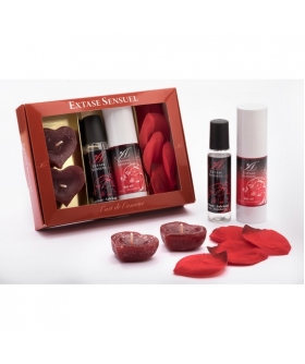 KIT EXTASE SENSUEL Coffre de tentation rouge