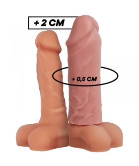 V3 NATURAL Copertura in silicone per ingrandire il pene