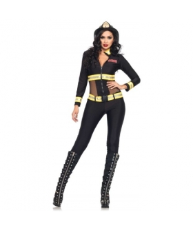 FANTASIA DE BOMBEIRA RED BLAZE Costume sexy da vigile del fuoco, ideale per le feste