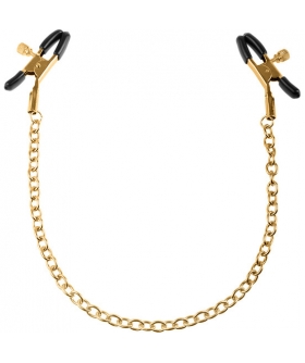 FETISH FANTASY NIPPLE GOLD  Pinças elegantes para mamilos, ajustáveis e estimulantes