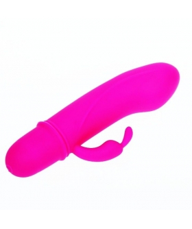 RABBIT CAESAR Mini vibrador lila, 10 modos, silicona segura, discreto