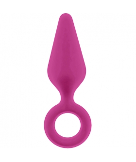 FLIRTS TUG Plug anal tamanho pequeno de silicone rosa.