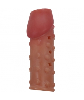 BIGGER THICKER Funda para pene apretada y voluminizadora natural