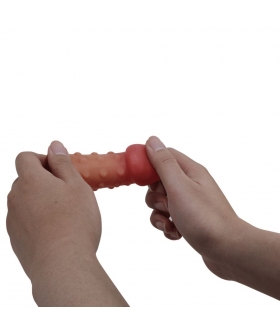 BIGGER THICKER Funda para pene apretada y voluminizadora natural