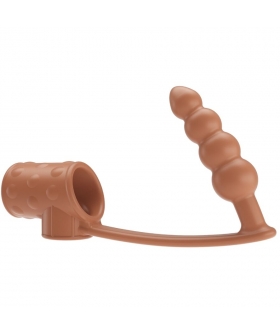 PENIS SLEEVE Copri-pene con plug anale naturale