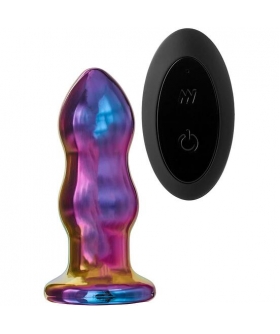 GLAMOUR GLASS REMOTE Tapón de vidrio vibrador curvado con control