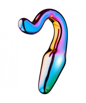 GLAMOUR GLASS SLEEK ANAL TAIL  Bouchon anal élégant en verre multicolore