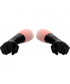 LATEX SHORT GLOVES Gants courts en latex - noir