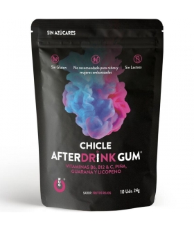 AFTER DRINK Chewing-gum anti-gueule de bois avec des vitamines b6, b12 & c et guarana