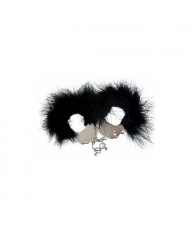 HANDCUFFS HAIR Menottes en métal et en peluche