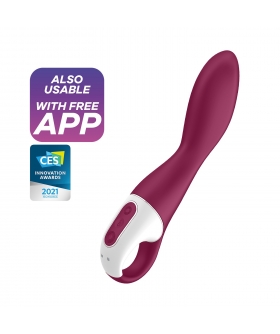 SATISFYER HEATED THRILL Vibrador curvo con calor, control app, 11 modos, impermeable