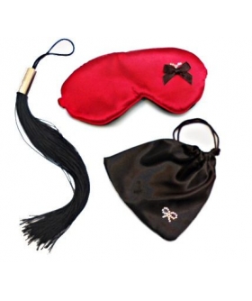 INDEDIT WHIP DOMINATRIX  Kit bdsm con frusta, mascherina e borsa