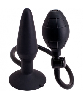 INFLATABLE BUTT PLUG Plug anal inflable ajustable, ventosa, silicona, resistente