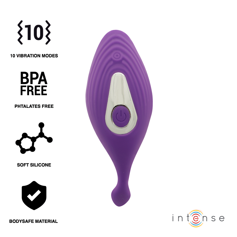 INTENSE  SENSATION Panty vibratório discreto com controlo remoto, 10 modos, silicone suave