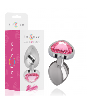 INTENSE GLOW COLOR L Plug anal metálico con joya, elegante, seguro y glamoroso