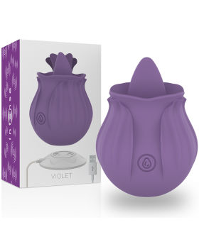 INTENSE-VIOLET Vibrador compacto en forma de rosa, ideal para menopausia