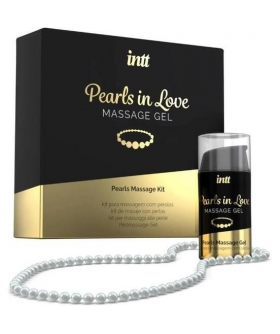 INTT PEARLS IN LOVE MASSAGE GE Massagem e sexo oral - pérolas apaixonadas com colar de pérolas e gel de pérolas