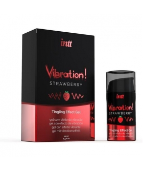 INTT VIBRATION STRAWBERRY Gel al sapore con effetto vibrazione per entrambi i sessi.