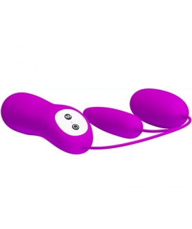 IRMA Vibrador con doble huevo y múltiples funciones