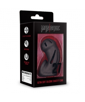 JAULA MODEL 27 CHASTITY Gabbia BDSM in silicone: comoda, resistente e perfetta per le coppie in cerca di nuove emo