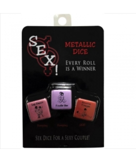 SEX! METALLIC DICE Jeu érotique avec des dés pour les préliminaires sexuels