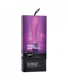 KEY CERES Vibrador de silicona con 7 patrones, resistente al agua