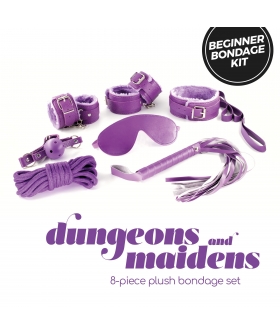 KIT DUNGEONS & MAIDENS Kit bdsm sensoriale con pezzi regolabili e pelle sintetica