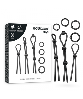 KIT Set de 7 anillas de silicona para prolongar el placer