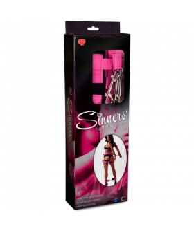 PINCK LEASH Kit bdsm ajustável, correias confortáveis para restrição total.