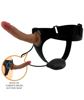 KYTON Arnés universal con dildo eyaculador intercambiable