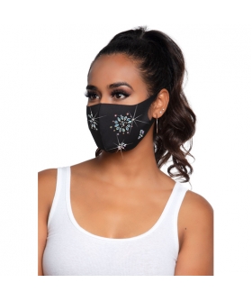 FLEUR RHINESTONE Masque facial réutilisable avec design de strass