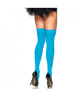 LEG AVENUE FANTASTIC Leg avenue collant opaque en nylon bleu fluo