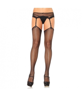 LEG AVENUE MEDIAS DE RED SIN S Collant a rete senza fascia in silicone automodellante superiore