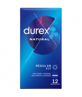 DUREX NATURAL Forma easy-on mais larga e mais fácil de colocar