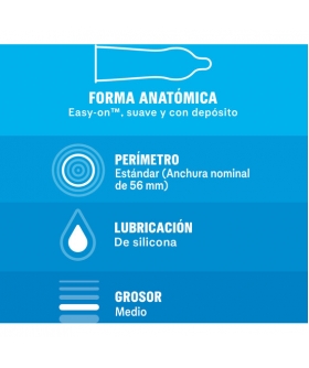 DUREX NATURAL  Con forma easy-on más anchos y fáciles de poner