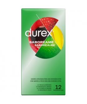 DUREX SABOREAME Preservativos de sabores afrutados varios preservativos com vários sabores frutados