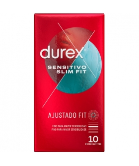 DUREX SENSITIVO SUAVE SLIM FIT Preservativos sensíveis slim fit 10 unidades