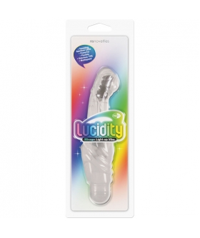 LUCIDITY VIBRADOR MINI Vibrador visualmente impactante com luzes, potente e à prova d'água.