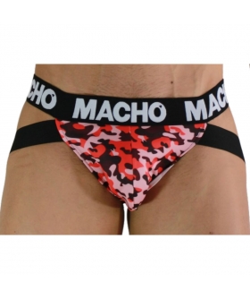 MACHO - MX28MR JOCK MILITAR RO Jockstrap anatómico, lycra-elastano, soporte y comodidad